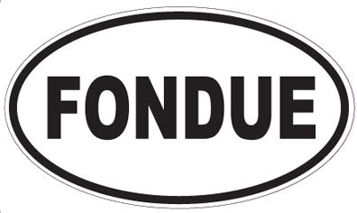 FONDUE - Oval Sticker