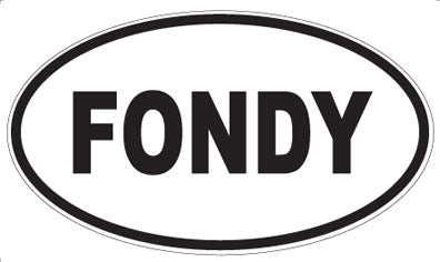 FONDY - Oval Sticker