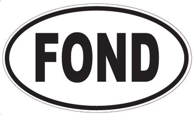 FOND - Oval Sticker