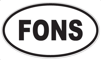 FONS - Oval Sticker