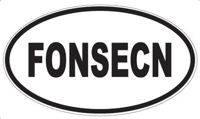 FONSECN - Oval Sticker