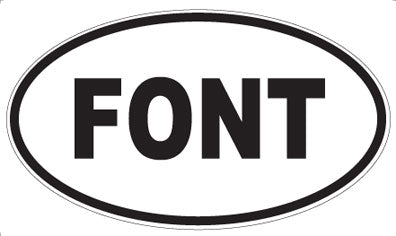 FONT - Oval Sticker