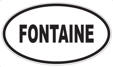 FONTAINE - Oval Sticker