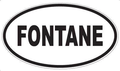 FONTANE - Oval Sticker