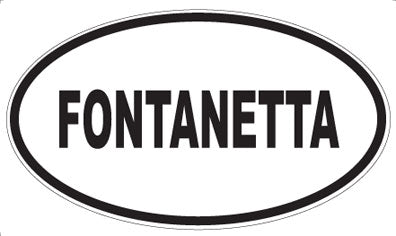 FONTANETTA - Oval Sticker