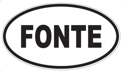 FONTE - Oval Sticker