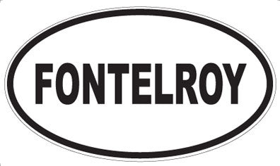 FONTELROY - Oval Sticker