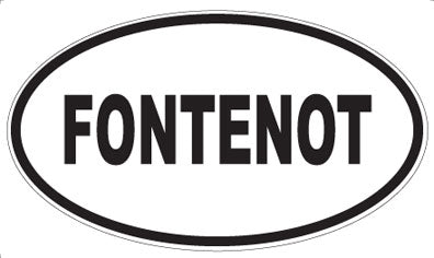 FONTENOT - Oval Magnet