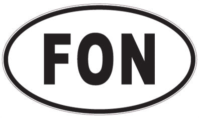 FON - 3 Letter Initials Oval Magnet