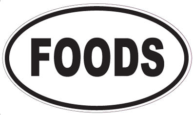 FOODS - Oval Magnet