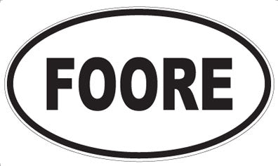 FOORE - Oval Magnet