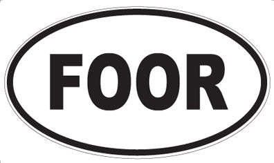 FOOR - Oval Magnet