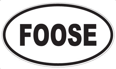 FOOSE - Oval Sticker