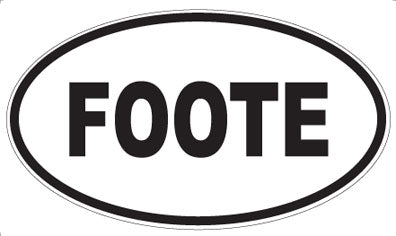 FOOTE - Oval Sticker
