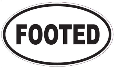 FOOTED - Oval Sticker