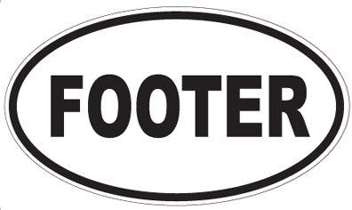 FOOTER - Oval Sticker
