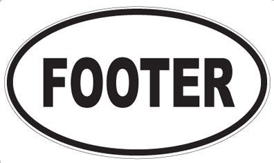 FOOTER - Oval Magnet