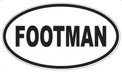FOOTMAN - Oval Magnet