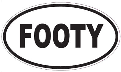 FOOTY - Oval Sticker