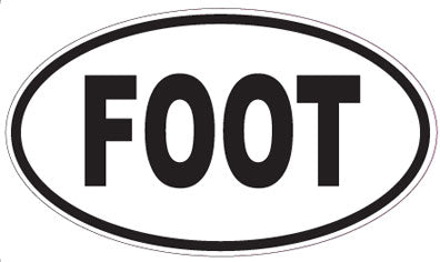 FOOT - Oval Sticker