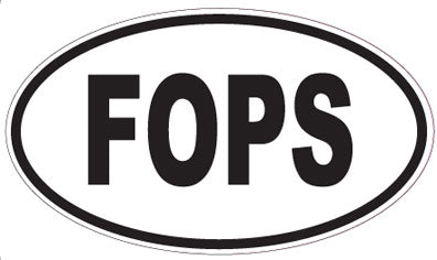 FOPS - Oval Sticker