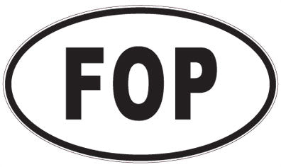FOP - 3 Letter Initials Oval Magnet