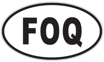 FOQ - 3 Letter Initials Oval Magnet