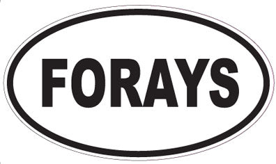 FORAYS - Oval Sticker