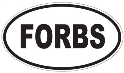 FORBS - Oval Sticker