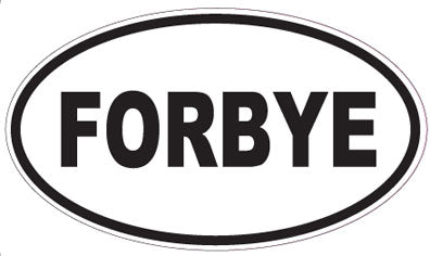 FORBYE - Oval Sticker