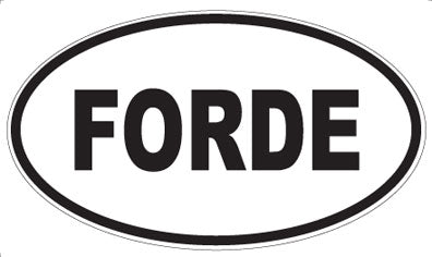 FORDE - Oval Sticker