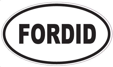 FORDID - Oval Sticker