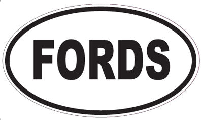 FORDS - Oval Magnet