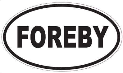 FOREBY - Oval Sticker