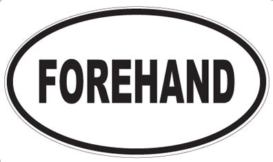 FOREHAND - Oval Sticker