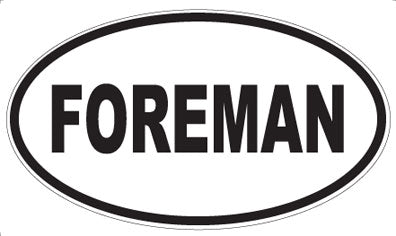 FOREMAN - Oval Magnet