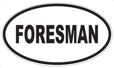 FORESMAN - Oval Sticker