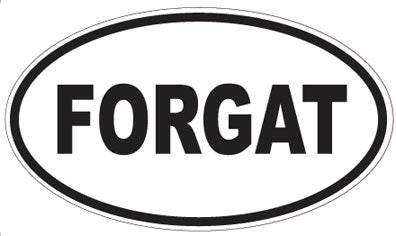 FORGAT - Oval Sticker
