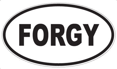 FORGY - Oval Sticker