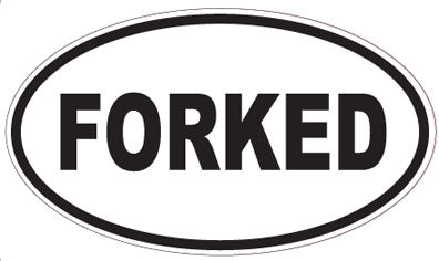 FORKED - Oval Sticker