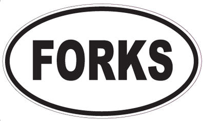 FORKS - Oval Sticker