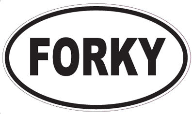 FORKY - Oval Magnet