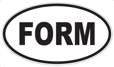 FORM - Oval Sticker