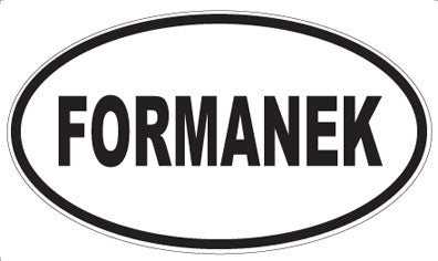 FORMANEK - Oval Sticker