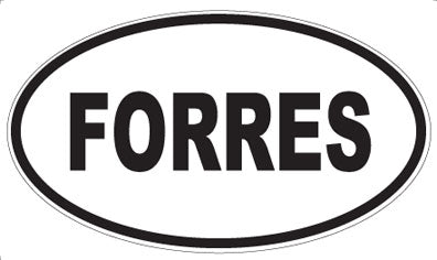 FORRES - Oval Sticker