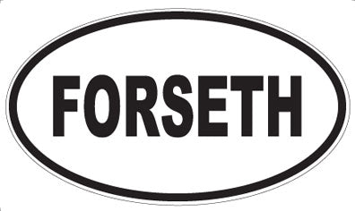 FORSETH - Oval Sticker