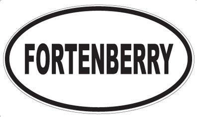 FORTENBERRY - Oval Sticker