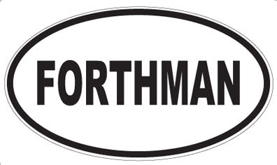FORTHMAN - Oval Sticker