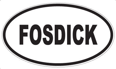 FOSDICK - Oval Magnet