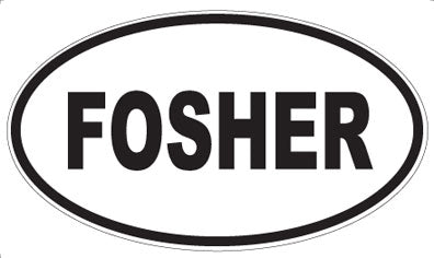 FOSHER - Oval Sticker
